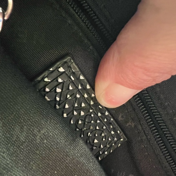 New York & Company Black Clutch with Silver Chain - Picture 3 of 3